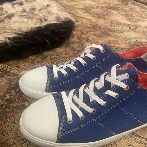 Johnny O's. Blue and White Men's Sneakers - Picture 5 of 6